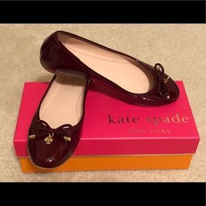 Kate Spade Willa ballet flat red chestnut size 7.5